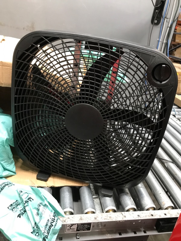 Photo 2 of 3-Speed Box Fan For Full-Force Circulation With Air Conditioner, Upgrade Floor Fan, Black