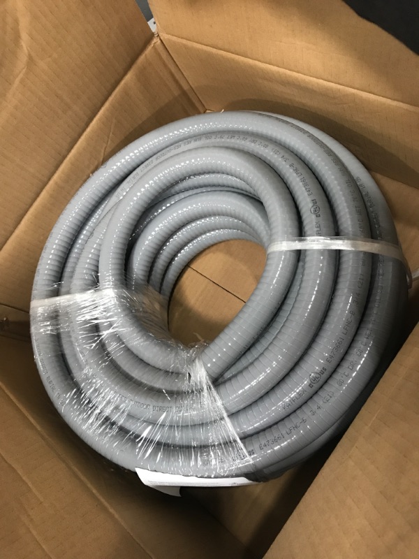 Photo 2 of **missing fittings** Neorexon Liquid-Tight Conduit and Connector Kit 1/2inch 25ft, Flexible Non Metallic Liquid Tight Electrical Conduit UL Certification, Electrical Conduit Kit with 5 Straight and 5 Angle Fittings