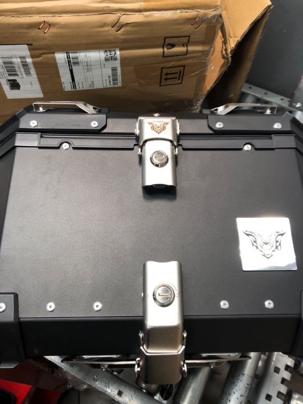 Photo 1 of VCOROS 45L Aluminum Motorcycle Top Case Waterproof Tail Box With Universal Monokey Plate(Black, 45 liter) Black 45 liter