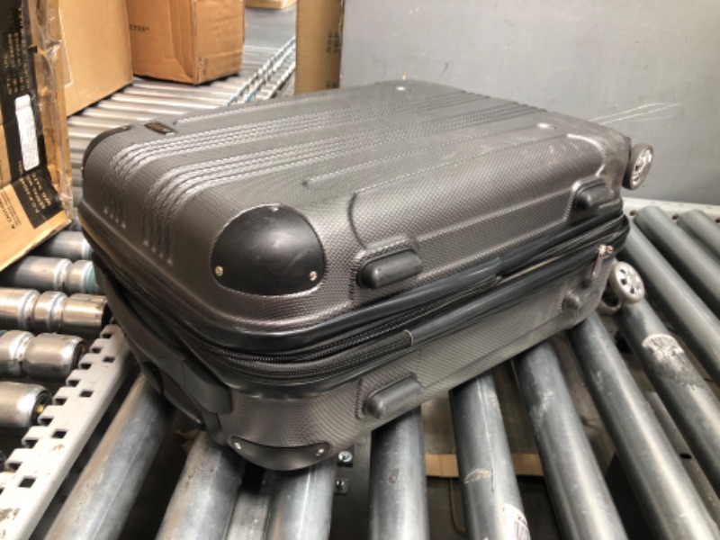 Photo 2 of **MINOR WEAR & TEAR**Rockland London Hardside Spinner Wheel Luggage, Grey, Carry-On 20-Inch Carry-On 20-Inch Grey