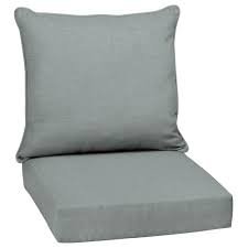 Photo 1 of 24 in. x 24 in. 2-Piece Deep Seating Outdoor Lounge Chair Cushion in Stone Grey Leala