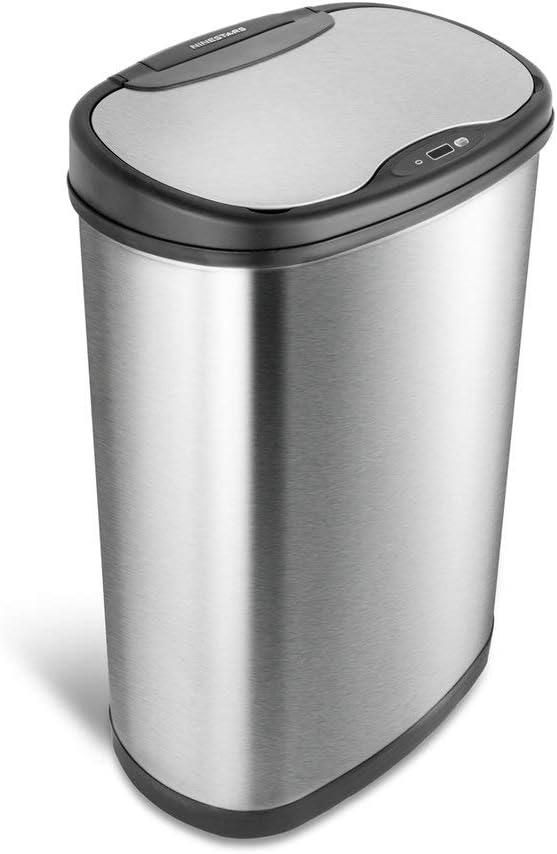 Photo 1 of **NO LID**NINESTARS Trash Can, Silver
