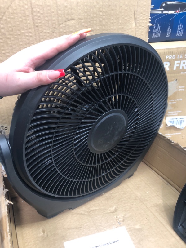 Photo 4 of 14 Inch 3-Speed Plastic Floor Fans Quiet for Home Commercial, Residential, and Greenhouse Use, Outdoor/Indoor, Black