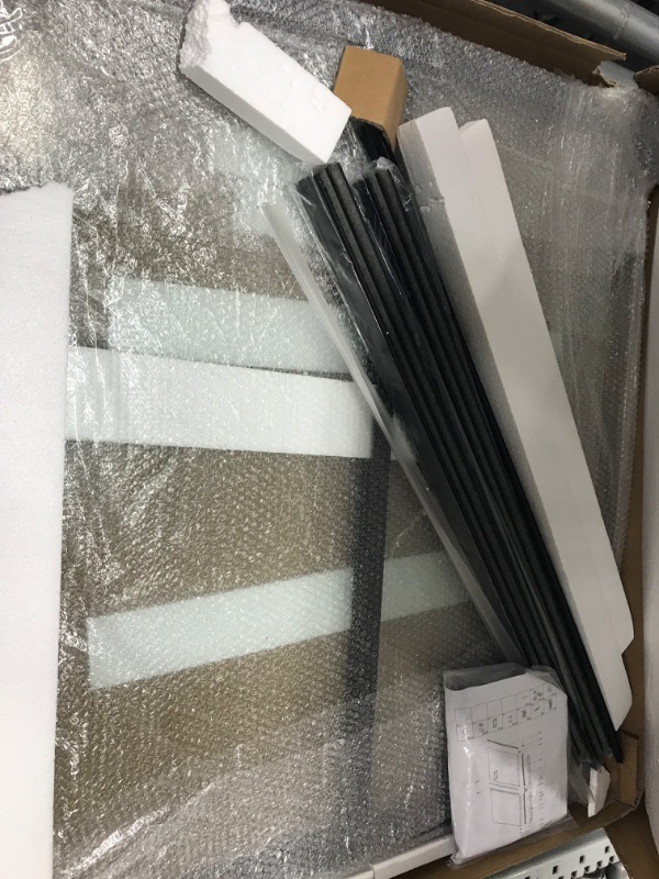 Photo 1 of **See Notes**INSTRUCTION INCLUDED** 
Goodyo Bathtub Screen Panel Shower Door for Bathtub 180° Pivot 1/4 mm Glass,31.5"X55",Black