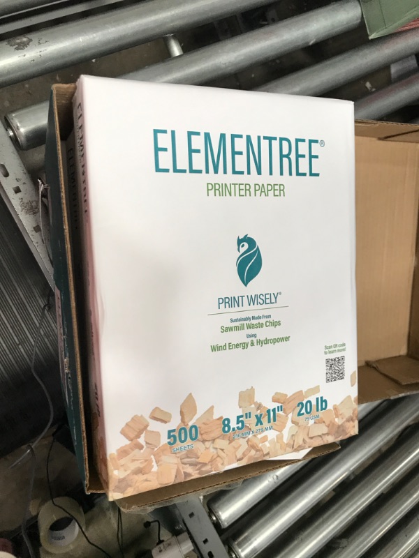 Photo 2 of PrintWorks Elementree Sustainable Multipurpose Paper, 20 Pound, 8.5 x 11 Inches, 2500 sheets (00918C),White