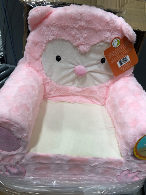 Photo 2 of Animal Adventure | Sweet Seats | Pink Owl Children's Plush Chair 