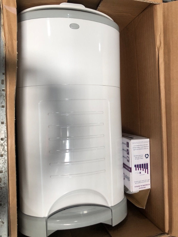 Photo 1 of Dekor Plus Hands-Free Diaper Pail | White | Easiest to Use | Just Step – Drop – Done | Doesn’t Absorb Odors | 20 Second Bag Change | Most Economical Refill System |Great for Cloth Diapers