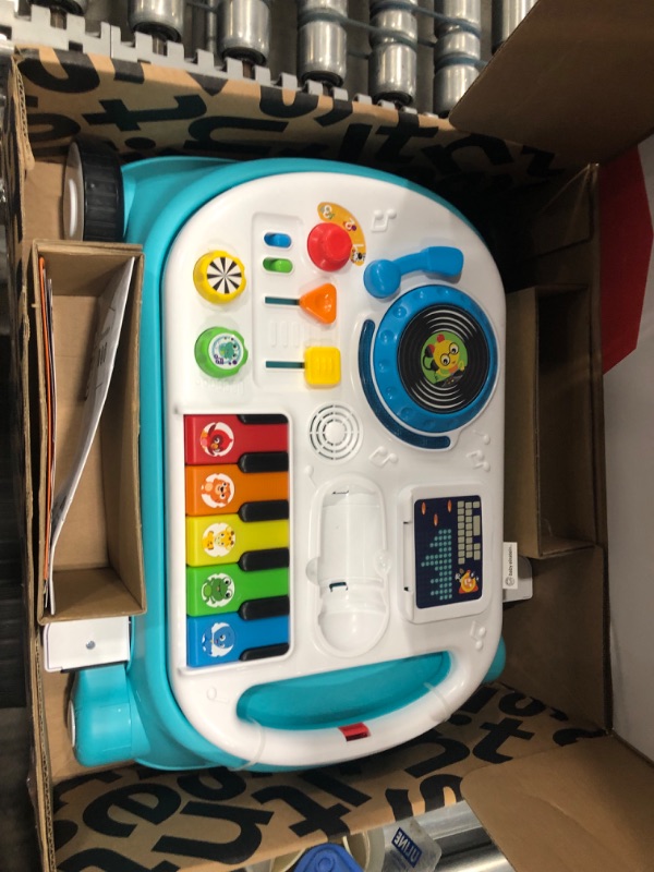 Photo 2 of Baby Einstein Musical Mix ‘N Roll 4-in-1 Push Walker, Activity Center, Toddler Table and Floor -Toy for 6 Months+, Blue