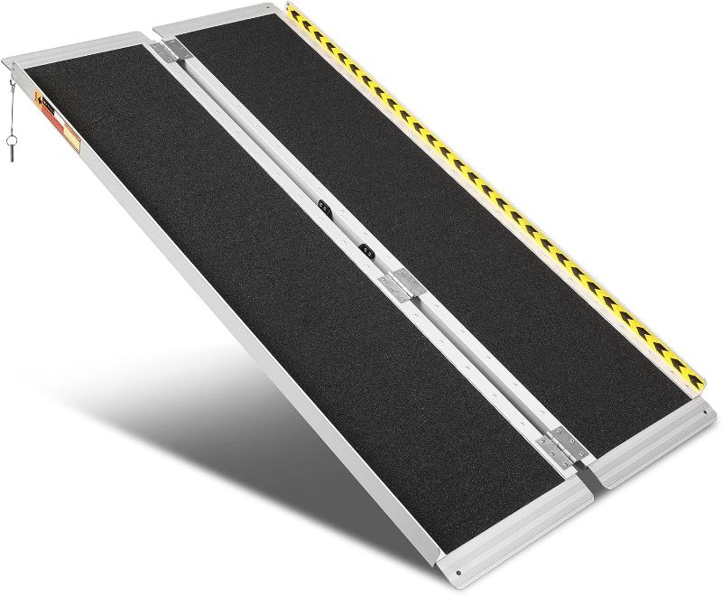 Photo 1 of 
ORFORD Non-Skid Wheelchair Ramp 6FT, Threshold Ramp with a Non-Slip Surface, Portable Aluminum Foldable Mobility Scooter Ramp, for Home, Steps, Stairs,...