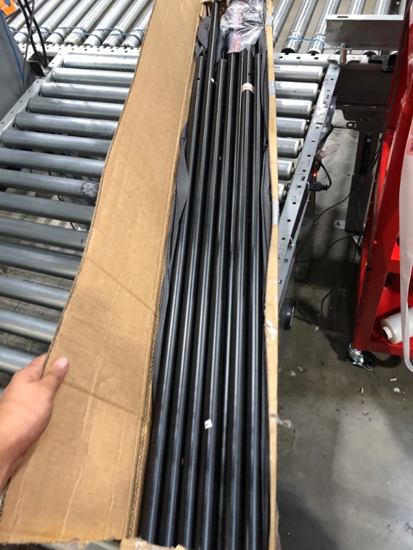 Photo 1 of VEVOR Room Divider Panel, 8 ft x 10 ft Portable Panel Room Divider with Wheels Curtain Divider Stand, Room Divider Privacy Screen for Office, Bedroom, Dining Room, Study, Dark Grey