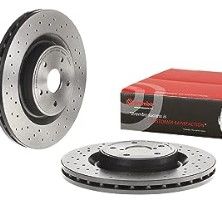 Photo 1 of  1 Rotor Only***Brembo 09.C828.11 UV Coated Pillar Vented drilled Brake Rotor SUBARU 