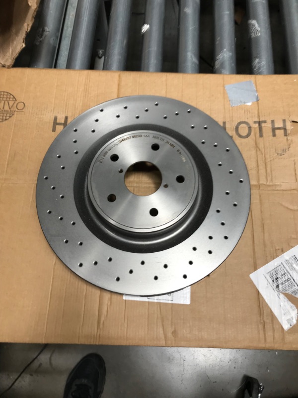 Photo 1 of  1 Rotor Only***Brembo 09.C828.11 UV Coated Pillar Vented drilled Brake Rotor SUBARU 