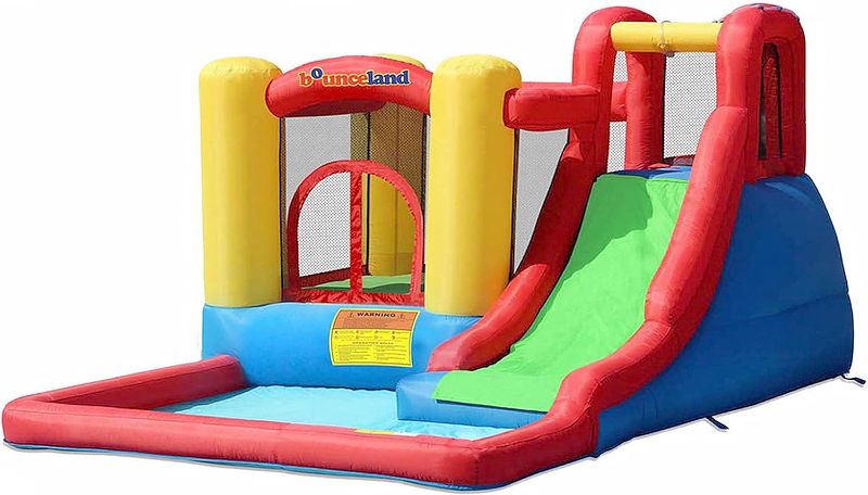 Photo 1 of 
Did Not Inflate***Bounceland Jump and Splash Adventure Bounce House or Water Slide All in one, Large Pool, Fun Bouncing Area with Basketball Hoop, Long Slide with Climbing