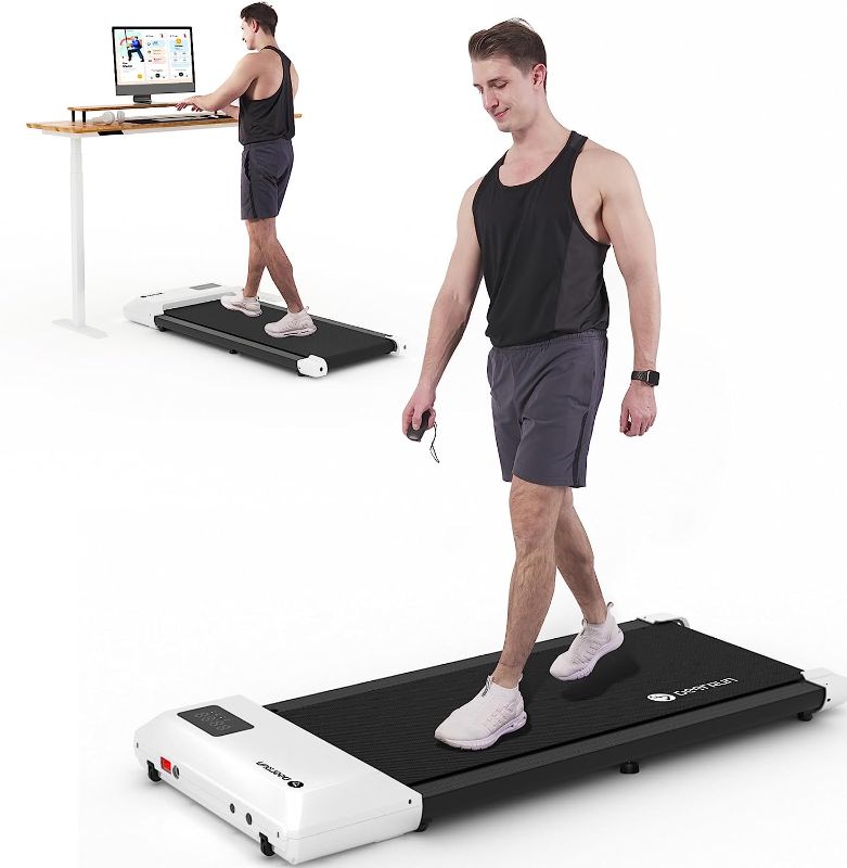 Photo 2 of 
DeerRun Walking Pad, 2 in 1 Treadmills for Home with Remote Control, Under Desk Treadmill Office Quiet, Portable Treadmill with Installation-Free and in LED...