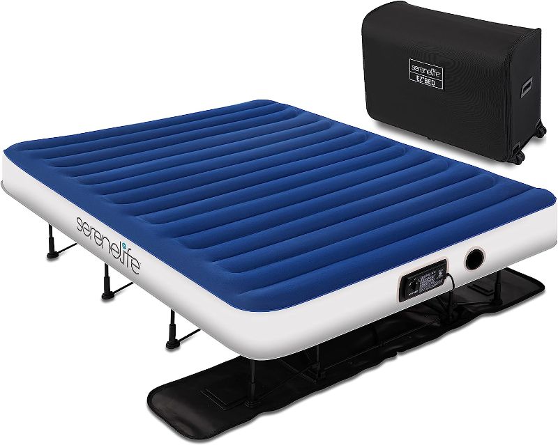 Photo 1 of 
Did Not Inflate***SereneLife EZ Bed Air Mattress with Frame & Rolling Case, Self-Inflating Airbed with Built in Pump for Travel and Hosting, Queen
Size:Queen