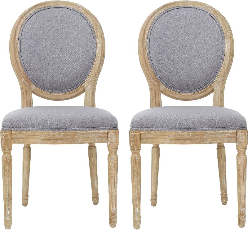 Photo 1 of 
noble house home furnishings  Home Phinnaeus Fabric Dining Chairs, 2-Pcs Set, Light Grey
Color:Light Grey
Size:2-Pcs Set