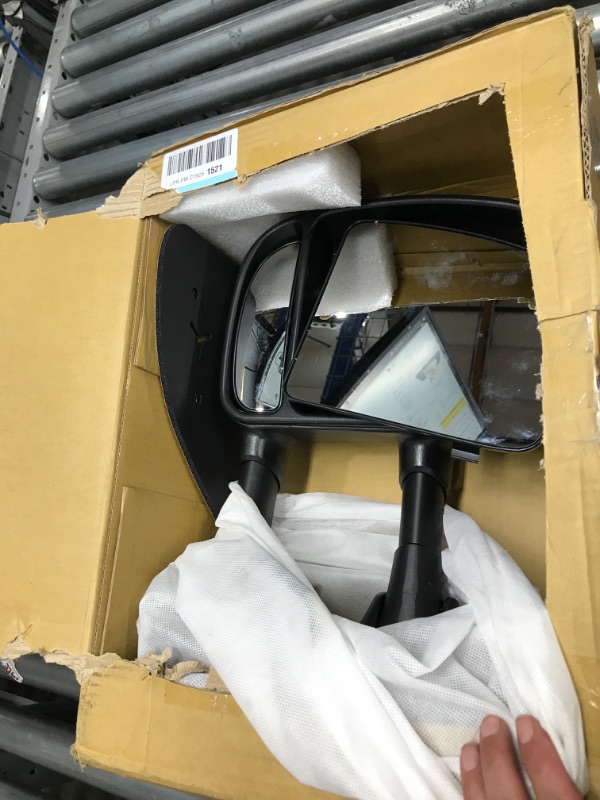 Photo 2 of Dorman 955-363 Driver Side Power Door Mirror - Folding Compatible with Select Ford Models, Black Driver Side (LH)