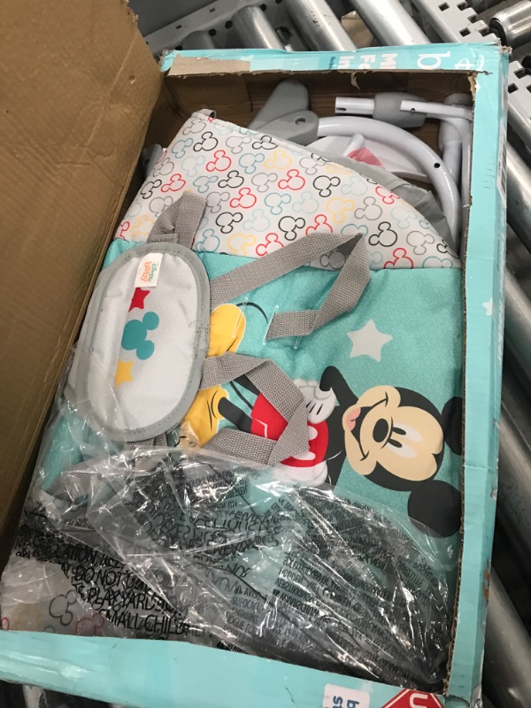 Photo 2 of Bright Starts Disney Baby Mickey Mouse Infant to Toddler Rocker with Vibrations and Removable Toy Bar - Original Bestie, Newborn + Mickey Original Besties