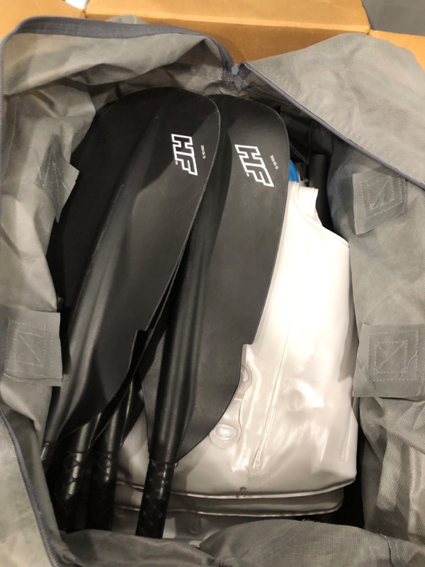 Photo 1 of ***PARTS ONLY NOT FUNCTIONAL***Hydro-Force 9'2" x 34" Ventura Elite X1 Inflatable Kayak Set | Fits 1 Adult | Includes Boat, Aluminum Paddle, Hand Pump, Fins, Seat, Gear Bag, Carry Bag, Repair Patch Kit Cove Champion 2-Person