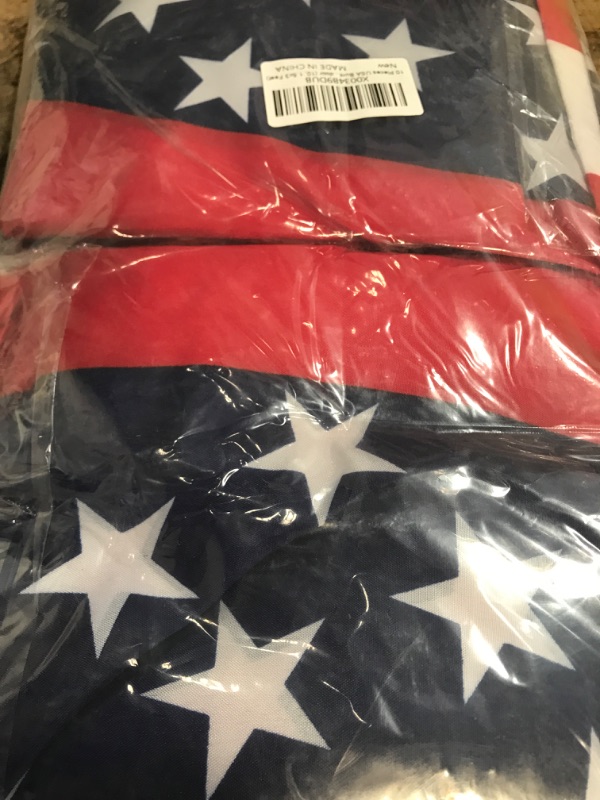 Photo 2 of 10 Pieces USA Bunting Flag Patriotic Pleated Fan Flag American Flags with Zip Ties and Brass Grommets for 4th of July Memorial Day Decoration Outdoor (10, 1.5x3 Feet) 10 1.5x3 Feet