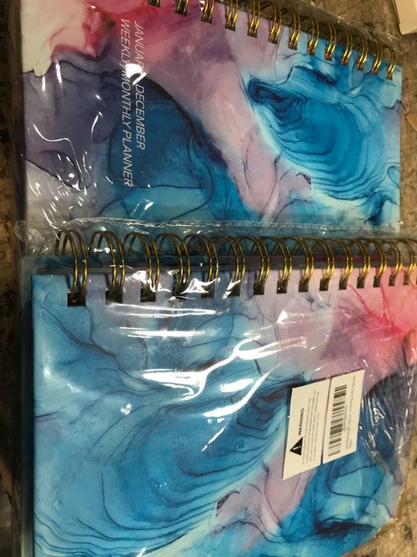 Photo 1 of 2023 Planner, Jan.- Dec. 2023, Weekly/ Monthly Planner with Tabs, Front Pocket, 6.5" x 8.5" x .75", Medium Size, Hardcover Front + Back, Thick Pages + Twin Wire Binding, Daily Organizer     2 packs