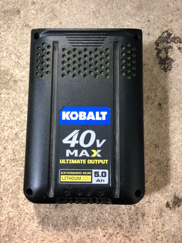 Photo 2 of Kobalt 40-Volt Max 2.5-Amps Rechargeable Lithium Ion (Li-Ion) Cordless Power Equipment Battery