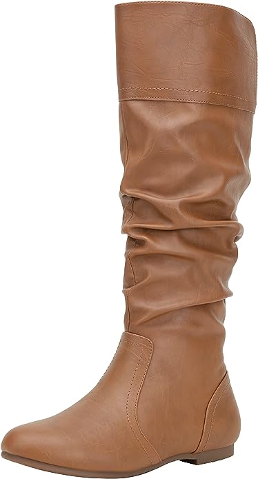 Photo 2 of Women's 9601 Knee High Boots Tall Slouch Boots with Inside Zipper
