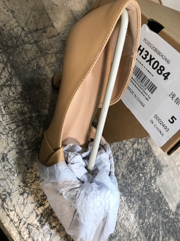Photo 1 of COUTGO POINTED CLOSED TOE LIGHT BROWN DRESSES SHOES  SIZE 5 