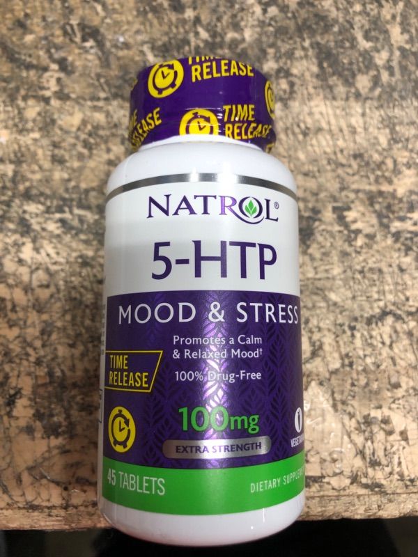 Photo 1 of 5-Htp 100Mg Time Release by Natrol - 45 Tab, 2 Pack