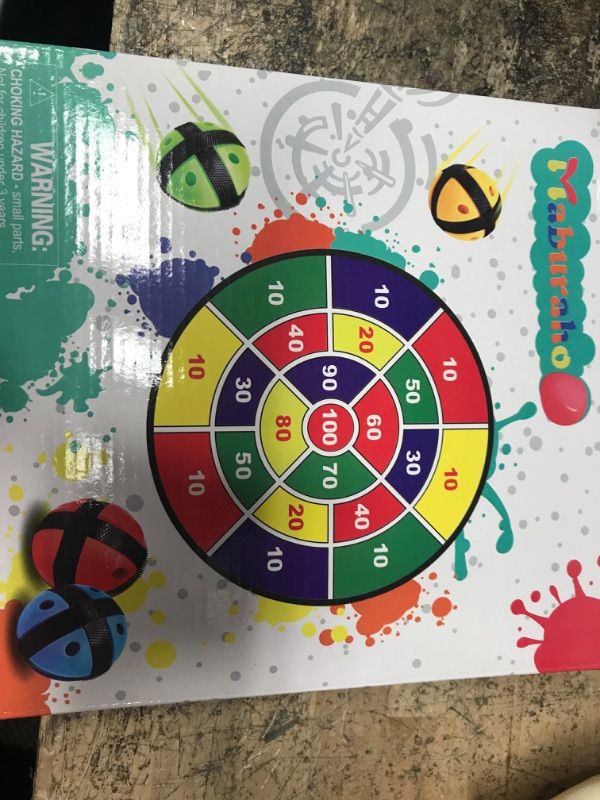 Photo 2 of Dart Board for Kids,12 Sticky Balls,1 Toy Gun,2 Dart Bullets Set,Kids Toys Gifts for 3 4 5 6 7 8 9 10 11 12 Year Old Boys and Girls Safe Indoor Outdoor Outside Party Sports Games for Ages 3+ Boy Girl A-style