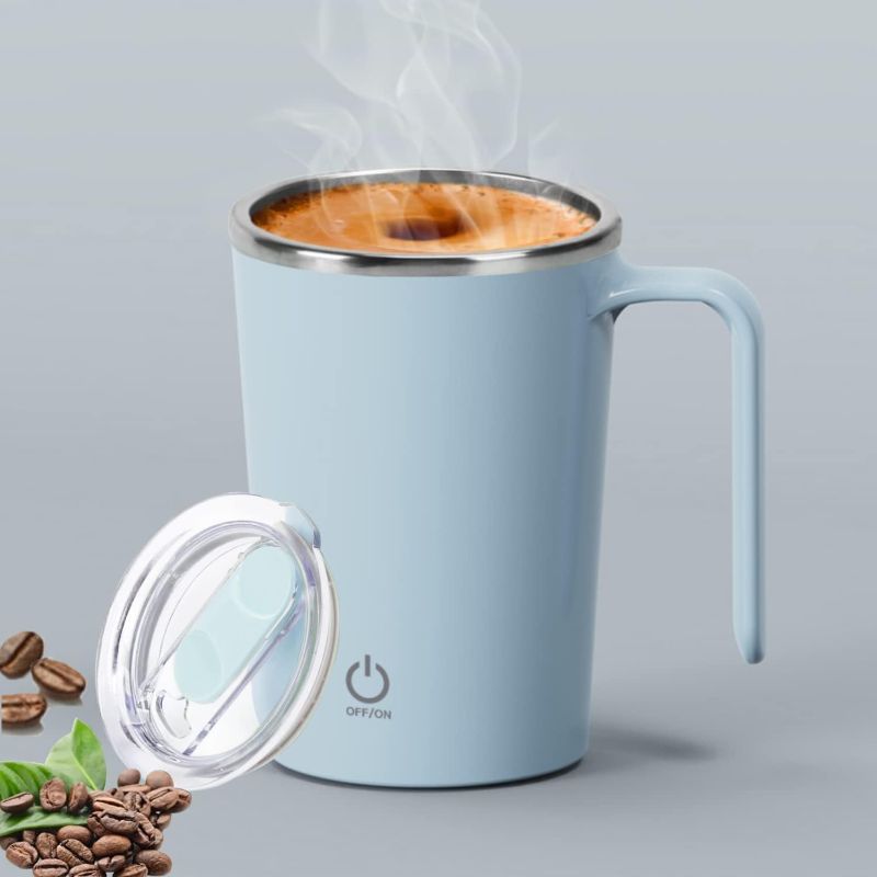 Photo 1 of Gmaxty Self Stirring Mug, Self Stirring Coffee Mug,Automatic Magnetic Stirring Coffee Mug, Electric Mug Suitable for Coffee/Hot Chocolat/Milk for Office/Kitchen/Travel/Home (White)
