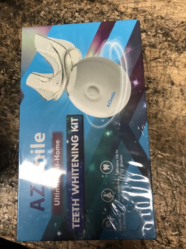 Photo 2 of AZ Smile Teeth Whitening Kit Fast 10 Minutes Tooth Whitening, Professional Ultimate whitening Kits with Non-Sensitive Teeth Whitening Gel and Dental Tray & Teeth Whitener Shade Guide for Stain Removal