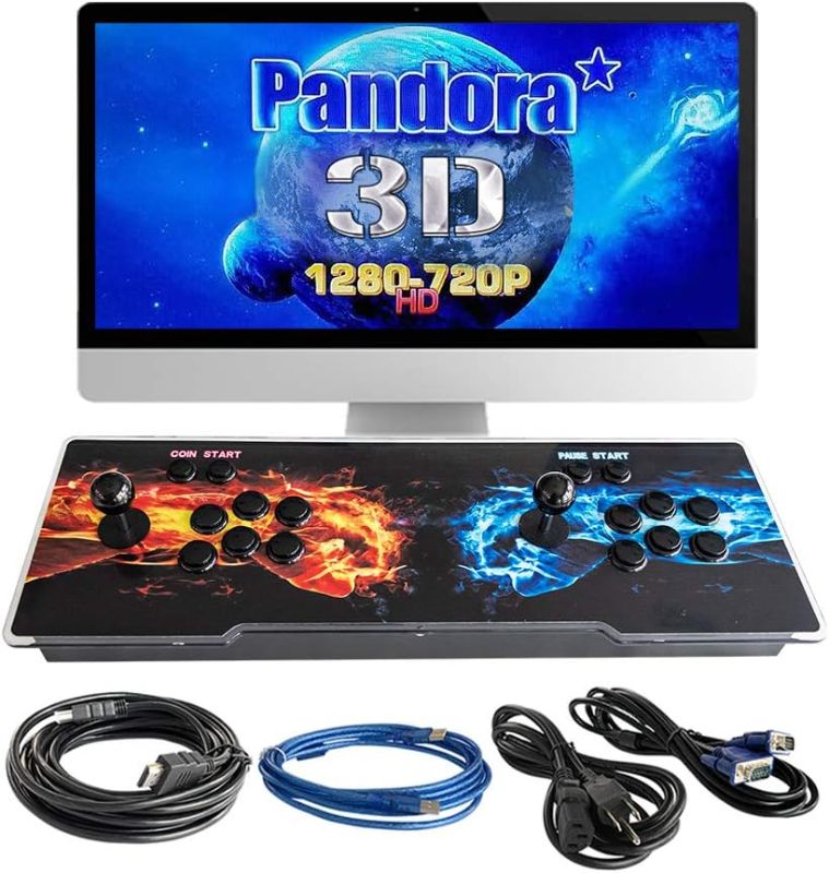 Photo 1 of BLEE Pandora E-Sport Box Online Battle Support 3D Arcade Game Console 12000 in 1 with 300 3D Games Classic Arcade HD Video Game Console for 2 Players Can Add 3D Games
