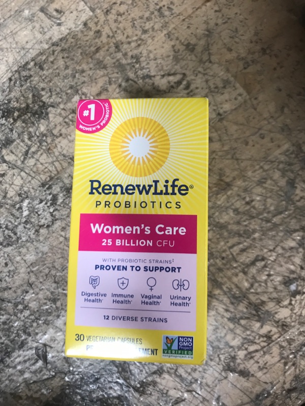 Photo 2 of Renew Life Probiotics for Women, 25 Billion CFU Guaranteed, Probiotic Supplement for Digestive, Vaginal & Immune Health, Shelf Stable, Soy, Dairy & Gluten Free, 30 Capsules 25 Billion CFU 30 Count (Pack of 1)