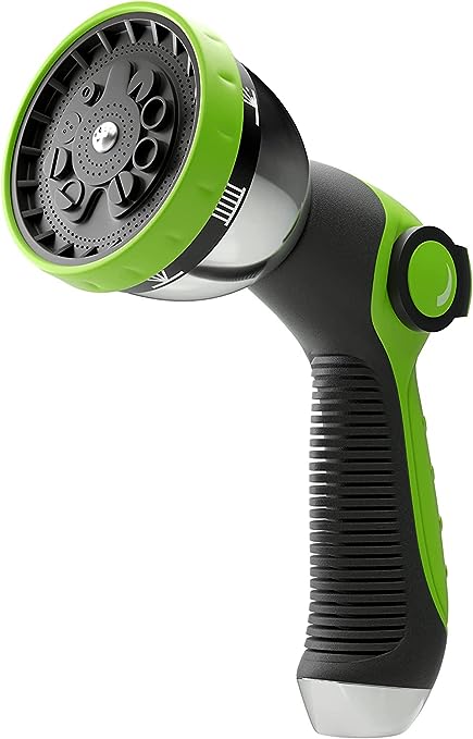 Photo 1 of ALMA Garden Hose Nozzle Sprayer with THUMB CONTROL ON OFF VALVE - 10 Spray Pattern Perfect Garden Water Hose Sprayer Nozzle for Outdoor - Hose Head Attachment Gun Handle Nozzles
