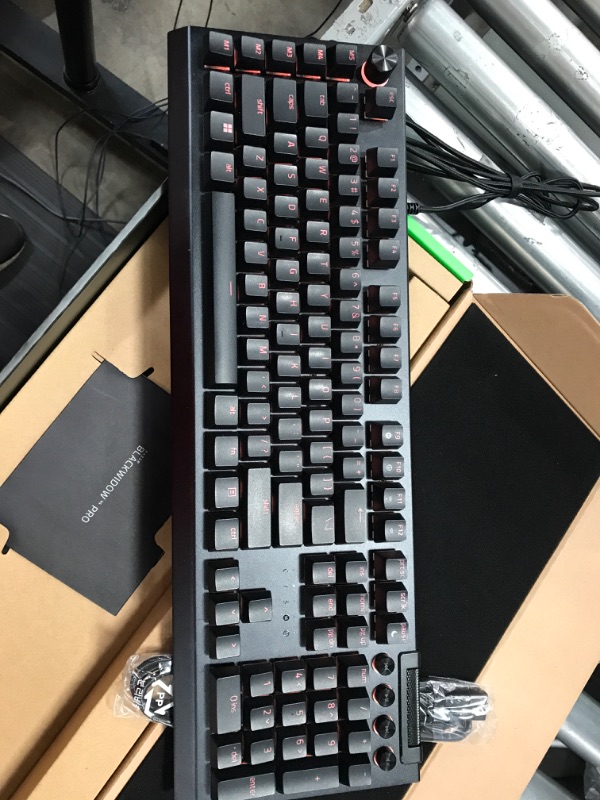 Photo 2 of Razer BlackWidow V4 Pro Wired Mechanical Gaming Keyboard: Green Mechanical Switches Tactile & Clicky - Doubleshot ABS Keycaps - Command Dial - Programmable Macros - Chroma RGB - Magnetic Wrist Rest Green Switches - Tactile & Clicky