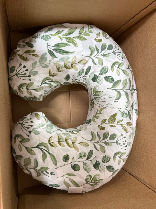 Photo 2 of Boppy Original Support Nursing Pillow, Green Foliage, Ergonomic Breastfeeding, Bottle Feeding, and Bonding, Firm Hypoallergenic Fiber Fill, Removable Cover, Machine Washable