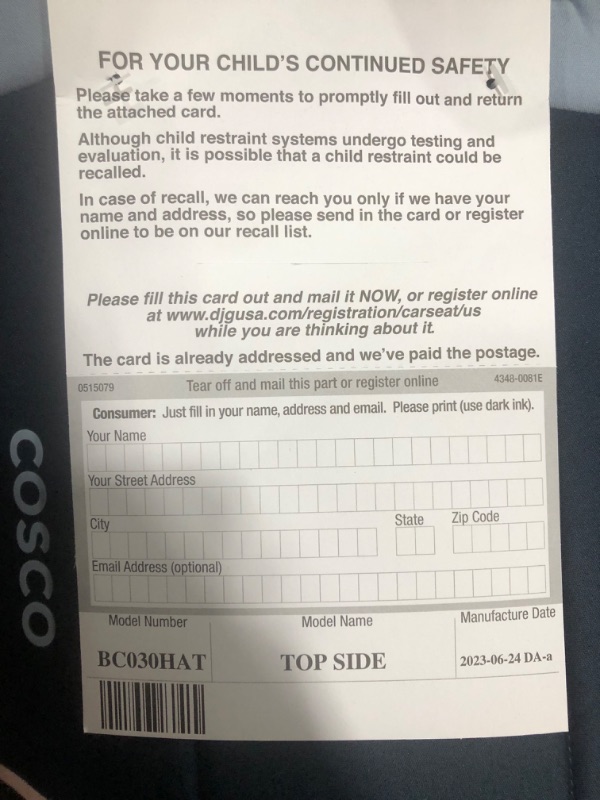 Photo 3 of **MINOR DAMAGE** Cosco Topside Backless Booster Car Seat, Lightweight 40-100 lbs, Rainbow