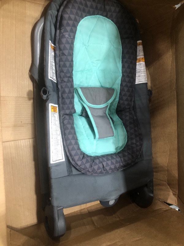 Photo 2 of **MINOR WEAR & TEAR**Summer 2-in-1 Bouncer & Rocker Duo (Gray and Teal) Convenient and Portable Rocker and Bouncer for Babies Includes Soft Toys and Soothing Vibrations