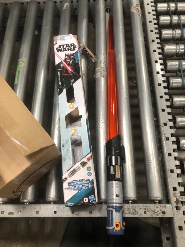 Photo 1 of **MINOR WEAR & TEAR**Star Wars Lightsaber Forge Darth Vader Electronic Extendable Red Lightsaber Toy, Customizable Roleplay Toy for Kids Ages 4 and Up Standard