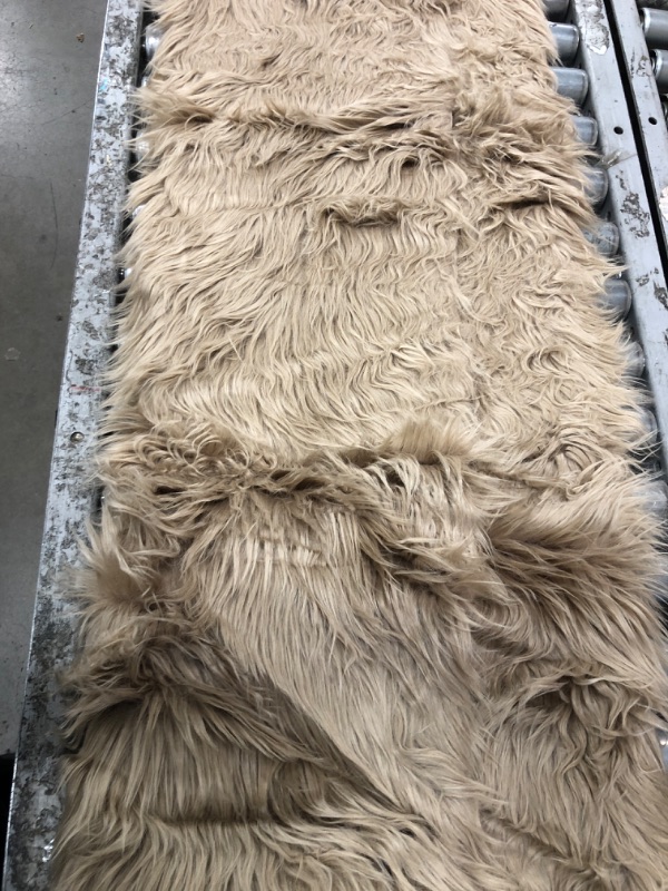 Photo 1 of 5X8 BROWN FLUFFY AREA RUG