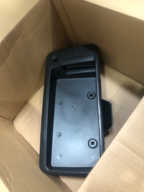 Photo 2 of APDTY 112812 Exterior Rear Right Cargo Door Handle License Plate Bracket Holder Black Plastic Replaces 25989400, 15167638, 15269298