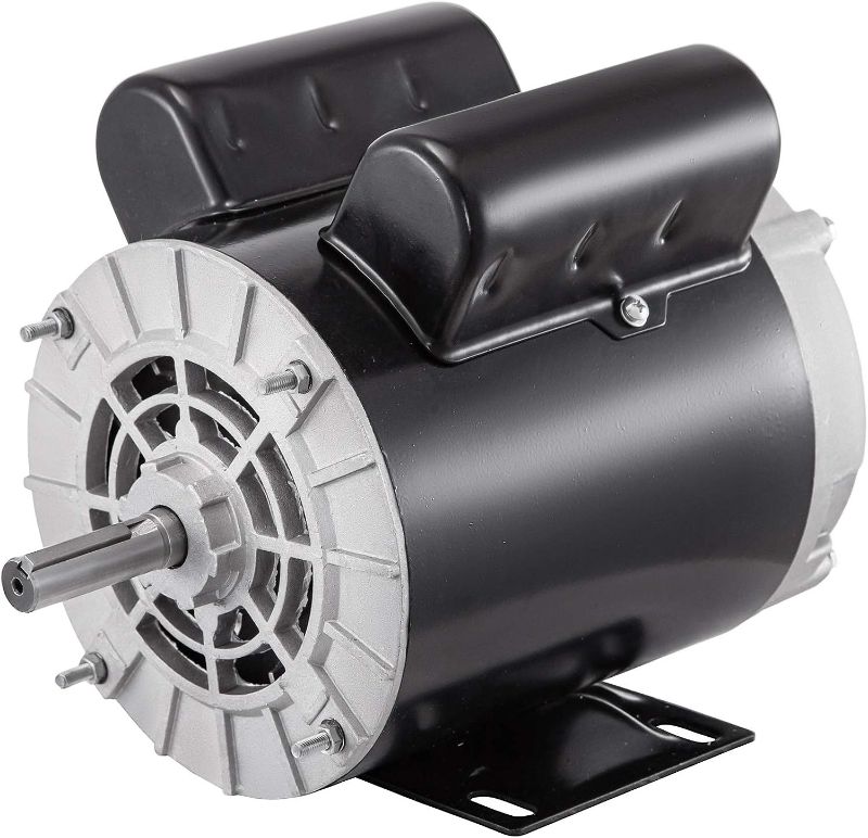 Photo 1 of VEVOR 2HP Electric Compressor Motor, 115V/230V FLA-15.0A/7.5A 3450 RPM, 5/8'' Keyed Shaft 56 Frame 60Hz Electric Motor, Single Phase AC Motor for Air Compressors
