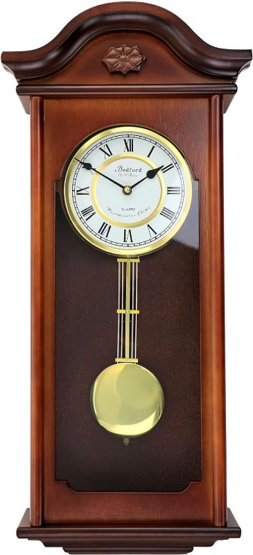 Photo 1 of 
Bedford Clock Collection Jacob 22.75 Inch Mahogany Chiming Pendulum Wall Clock