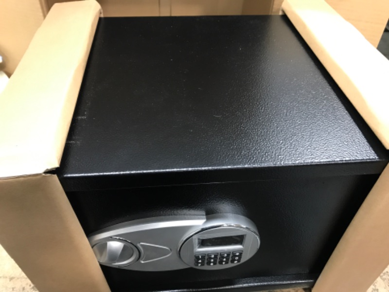 Photo 5 of ***MISSING KEYS - LOCKED - NONFUNCTIONAL - SEE NOTES***
Amazon Basics Steel Security Safe with Programmable Electronic Keypad, 16.93 x 14.57 x 10.63 Inches, 1.2 Cubic Feet