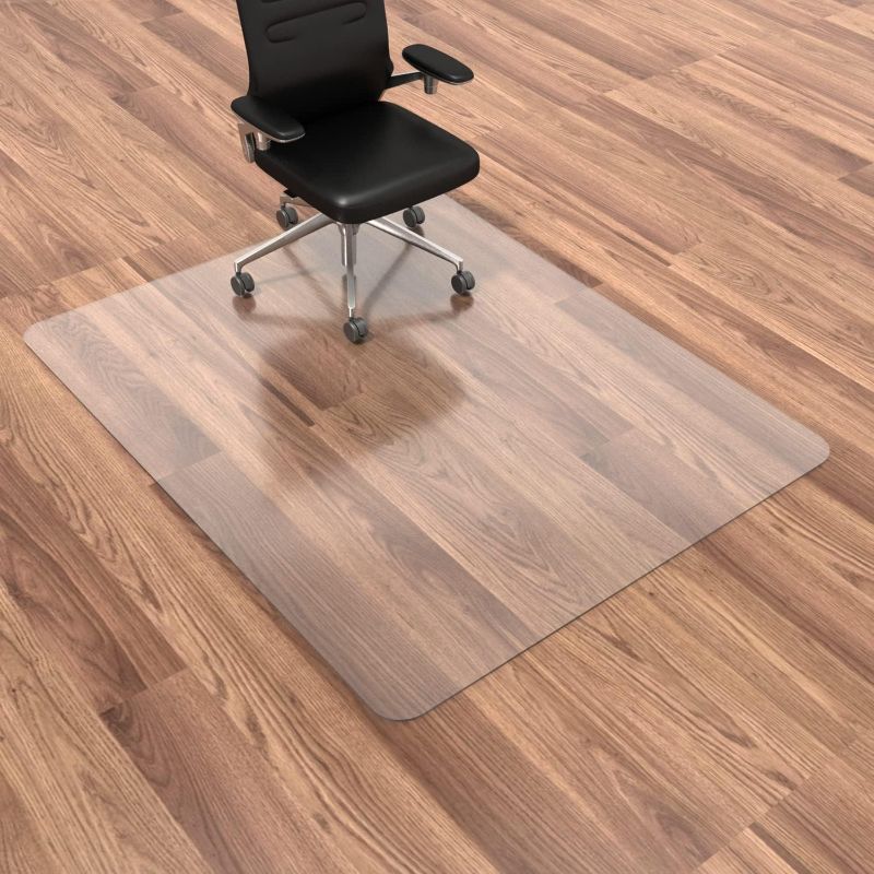 Photo 1 of HOMEK Chair Mat for Hardwood Floor, 53”x 45” Office Chair Mat, Floor Mat for Office Chair, Clear Desk Chair Mat for Computer Desk
