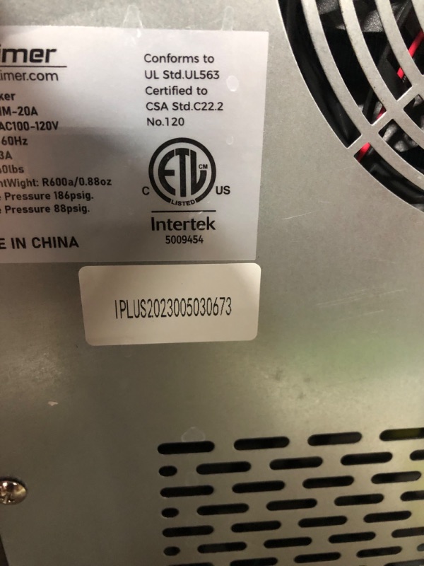 Photo 5 of (USED/Damaged) Freezimer Nugget Ice Maker Countertop WiFi Integrated | 40lbs/24h Ink Black