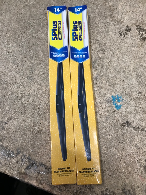 Photo 1 of 2 pack of 5 PLUS Rear Wiper Blade 14 inch (14-B), Replacement for Subaru Forester 2022-2006 Ascent 22-19 Impreza 11-04 Legacy 09-05 Outback 19-05 Tribeca 14-06 /Honda CRV 11-07 Fit 20-07 Back Windshield +More 14"(14-B) Rear Wiper Blade