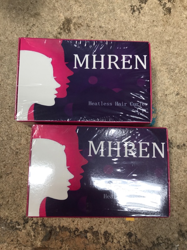 Photo 1 of 2 pack of MHREN Heatless Curling Rod Headband for Long Hair, No Heat Overnight Hair Curler Headband, 71" Heatless Curls Roller Ties for Women Girls to Sleep In-Hair Curlers,Hair Scrunchies,Hair Clips 4 Pieces Set
