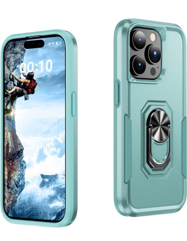 Photo 1 of Bundle of 3
PARKTREE Ring Holder Armor for iPhone 14 Pro Case,[10 ft Grade Drop ] Military Shockproof Protective(Green)
 
